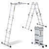 Žebřík hliníkový víceúčelový Drabest BASIC, 4x3, plošina