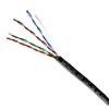 Kabel UTP Cat5e 4x2x0,5mm, 24AWG, černý, drát, venkovní provedení