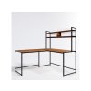 Rohový psací stůl - Hanah Home Study Desk L203 Walnut