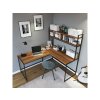 Rohový psací stůl - Hanah Home Study Desk L203 Walnut