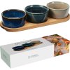 EXCELLENT Servírovací misky na akátovém podnose sada 4 ks KO-278001170