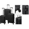 PROWORLD Sada cestovních kufrů 3 ks  50 / 60 / 70cm černá KO-DG4700050