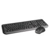 Klávesnice C-TECH WLKMC-01, bezdrátový combo set s myší, černý, USB,