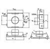 Mikrospínač SMD 6,5x6,5mm v=2,5mm