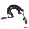 Spirálový kabel pro přívěs TIR 2x 7pinový 15pinový typ N/S 5m 24V AMIO