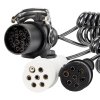 Spirálový kabel pro přívěs TIR 2x 7pinový 15pinový typ N/S 5m 24V AMIO