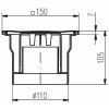Podlahová vpusť spodní D 110 černá