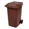 Popelnice BIO, na bioodpad hran. 120l PVC-hnědá