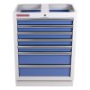 Celokovová skříňka s 7-mi šuplíky PROFI, modrá - MTGC1307