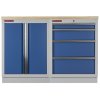Sestava kvalitních PROFI BLUE dílenských skříněk s pracovní deskou - MTGS1300BAL07