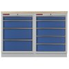 Sestava kvalitních PROFI BLUE dílenských skříněk s pracovní deskou - MTGS1300BAL09