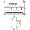 Modul relé 8x High Low spoušť. napáj. 24V, kontakt 230V/10A, na DIN
