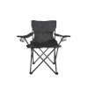 Kempingová židle skládací, černá KELTIN
