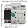 Automatický přepínač sítí - napájení 2P 230V 16A - NLQ4-125/2P pro FVE