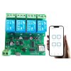 Modul 4x relé wifi Android/iOS app.E-Welink, napájení 7-32VDC