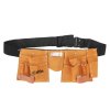 Pás na nářadí kožený, 11 kapes KELTIN