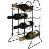 HIT Stojan na víno kovový černý 12 lahví HT-22170822