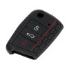 Silikonový obal na klíč VW, Škoda, Seat - Černá | 3 tlačítkový
