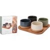 EXCELLENT HOUSEWARE Sada misek na pochutiny servírovací s prkénkem 4 ks KO-210001090