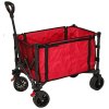 XQMAX Plážový vozík skladací 120 l červený KO-CM6000100
