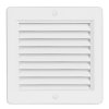 Větrací mřížka s rámečkem a síťovinou 150x150 bílá