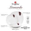 BERLINGERHAUS Jídelní sada talířů 18 ks Leonardo Collection bílá-bordó BH-10203
