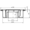 Podlahová vpusť spodní D 110 300x300mm, bílá