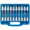 Zástrčné hlavice TORX 1/2", standardní, prodloužené a extra dlouhé, T20-T70, 32 ks - SATRA