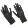 Rukavice pracovní z polyesteru polomáčené v polyuretanu GLOVE PE-PU 11, černé, velikost 11