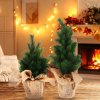 HOMESTYLING Vánoční dekorace stromek v jutovém pytli 30 cm KO-317910020