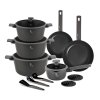 BERLINGERHAUS Sada nádobí s titanovým povrchem 15 ks Antracit Collection BH-8141