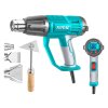 Pistole horkovzdušná s LCD displejem, 2000 W TOTAL