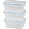 Dóza obdélníková MagicHome Lunchbox set YH376, 1000ml, 189x131x77mm, sada 3ks