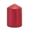 Svíčka MagicHome válcová metalický efekt, červená, 7x10cm