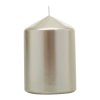 Svíčka MagicHome válcová metalický efekt, šampaň, 7x10cm