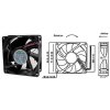 Ventilátor 80x80x25mm 24V/0,13A 3000 ot/min