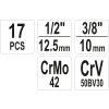 Sada vytahováků šroubů a čepů 17 ks