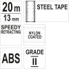 Pásmo měřící ocelové 20m,13mm