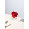 MagicHome Vánoční květina, růže, červená, 17 cm, velikost květu: 9 cm