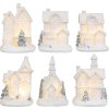 MagicHome Vánoční dekorace, dům, plast, 1xLED teplá bílá, 6x6x8 cm, 2xLR44