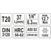 Nástavec 1/4" bit Torx T20
