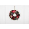 MagicHome Vánoční věnec, závěsný, modro-červený, 30 cm