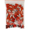 Konektor KOLÍK 4mm červený, kabel 0,5-1,5mm2, balení 100ks