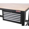 Pracovní stůl do dílny se závěsnou skříňkou, 5 zásuvek - AH1576