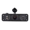 Vodotěsná 12 V zásuvka + USB zásuvka + voltmetr
