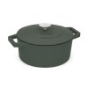 BERLINGERHAUS Pekáč litinový s poklicí 24 cm Matte Green Collection BH-6544