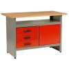 Dílenský stůl "ponk", 3 x zásuvka, 1 x dvířka, 120x60x84cm - MARS 4804