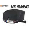 Přepravní box na tažné zařízení TowBox V5 Swing S, černý, výklopný