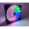 Ventilátor 120x120x25mm 12V s barevným osvětlením