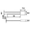 LED 2x5x7mm červená difuzní